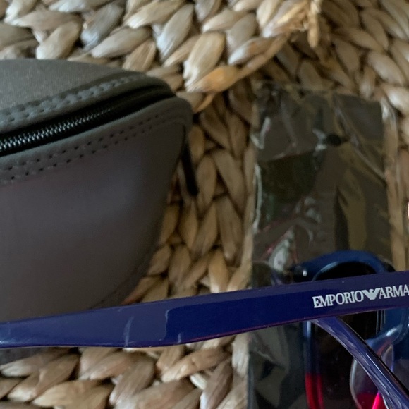 Emporio Armani EA4110F Blue Pink Frame Sunglasses - Picture 8 of 8